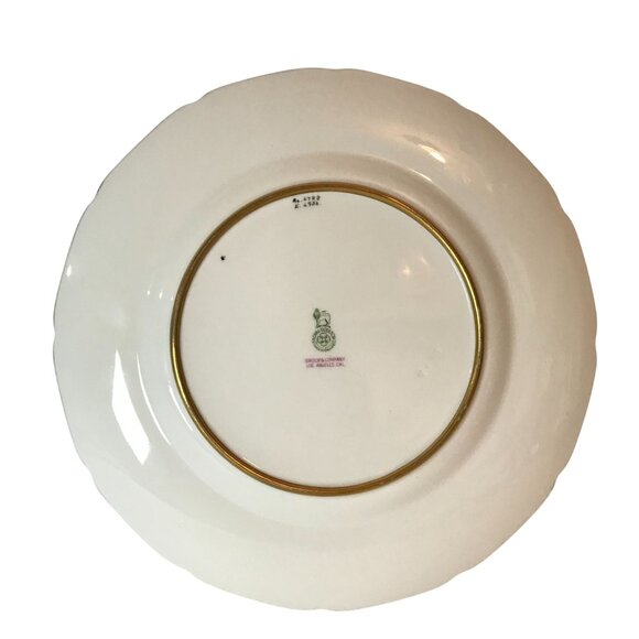 Antique English Raised Guilt Gold & Cream Royal Doulton Dinner Plate - Picture 3 of 7